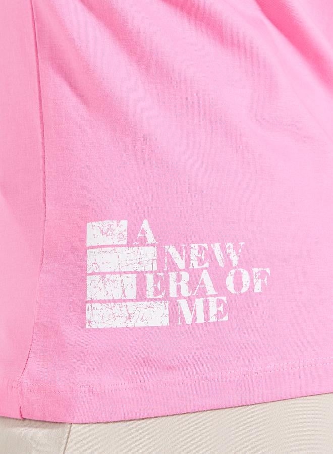 Styli Oversized Distressed Slogan T-Shirt with Dropped Shoulder - Image 5